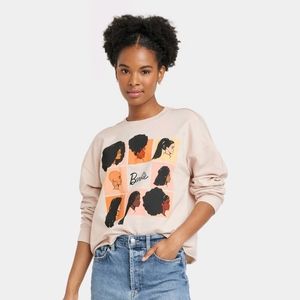 Black Barbie Crop sweatshirt